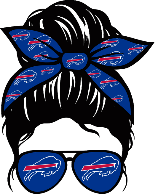 Buffalo Bills Messy Bun